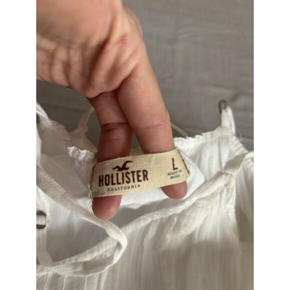 Hollister spaghetti straps Corset back Lace babydoll Dress Mini white Large Boho - Picture 8 of 13